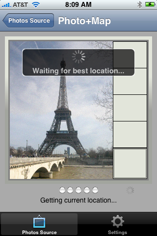 Photo+Map Wait screen 